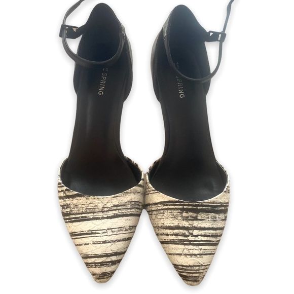 Call it spring women’s zebra print 3.5 inch heel with ankle strap size 9 - Picture 2 of 7